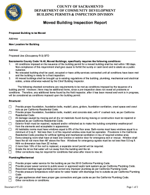 Moved Building Inspection Report - building saccounty