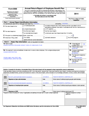 Form 5500 Annual Return/Report of Employee Benefit Plan