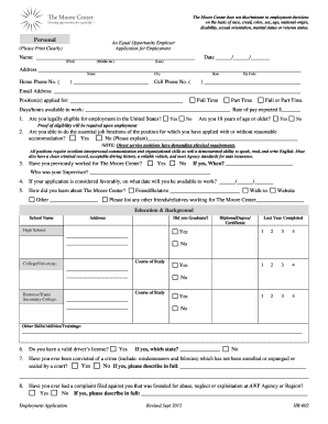 Employment Application Form