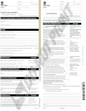 Paediatric Risk Assessment Form