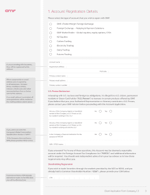 OM Financial Client Application Form