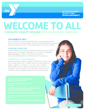 YMCA Community Support Campaign Financial Assistance Application