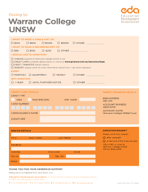 Warrane College Donation Form