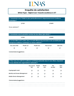 Enquête de satisfaction