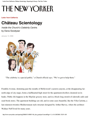 Letter from California Chteau Scientology - robertsonpartners