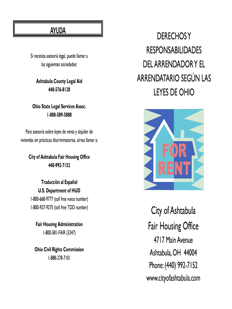 Landlord Tenant Spanish pub (Read-Only) - City of Ashtabula Vista previa en la página 1