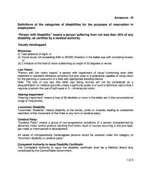 Disability Certificate for Employment Reservation