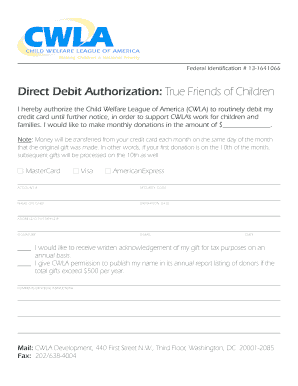 Child Welfare League of America Donation Form