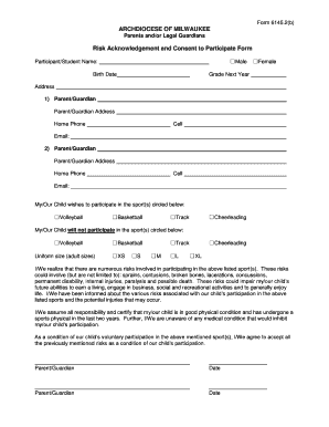 Risk Acknowledgement and Consent Form