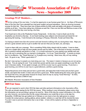 Greetings WAF Members