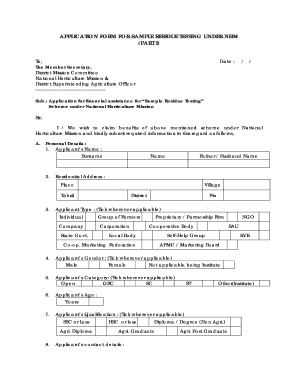 Application Form for Sample Residue Testing
