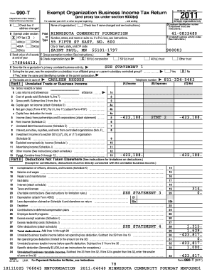 Form 990-T Exempt Organization Business Income Tax Return