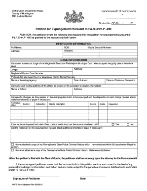 Petition for Expungement