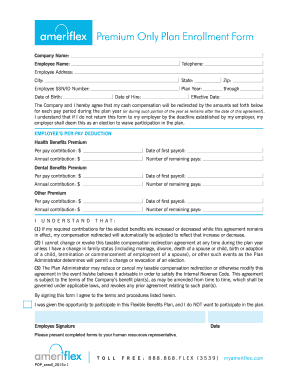 Premium Only Plan Enrollment Form