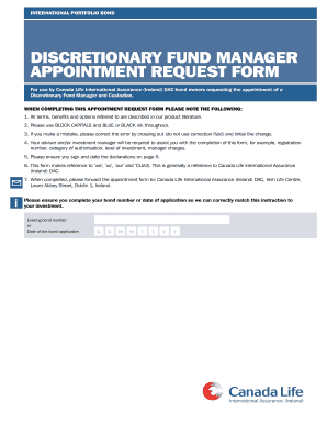 Discretionary Fund Manager Appointment Request Form