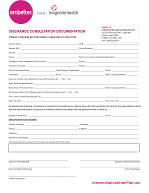 Discharge Consultation Documentation
