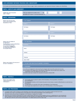 Loan agreement form pdf - Loan agreement between trustees and a beneficiary - Canada Life ... - cli-ie-adviser canadalife co