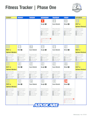 Fitness Tracker Workout Plan