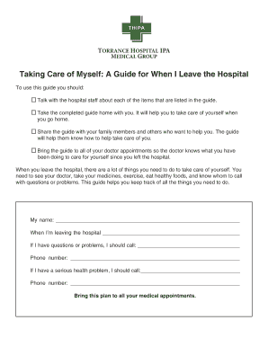 Hospital Discharge Care Guide