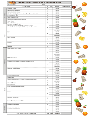 Old navy donation request form - TIMOTHY CHRISTIAN SCHOOL VIP ORDER FORM