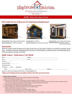 Raffle Ticket Purchase Form - Family Services of the - fsmv