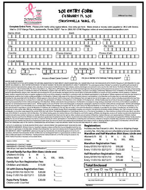 26.2 with Donna Marathon Entry Form