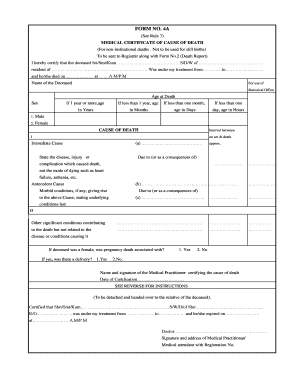 Medical Certificate of Cause of Death