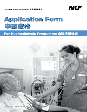 National Kidney Foundation Haemodialysis Application Form