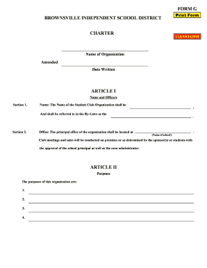 Student Club Charter Agreement