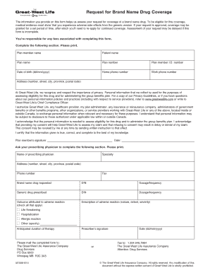 Request for Brand Name Drug Coverage