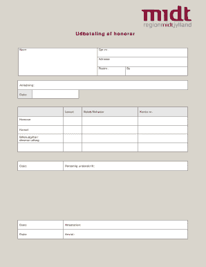 Honorarium Payment Form