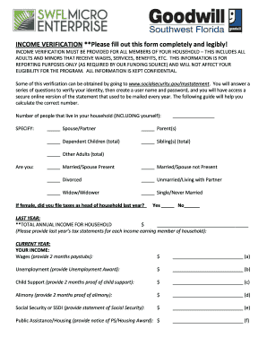Income Verification Form