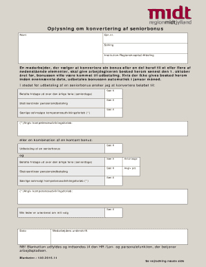 Senior Bonus Conversion Form