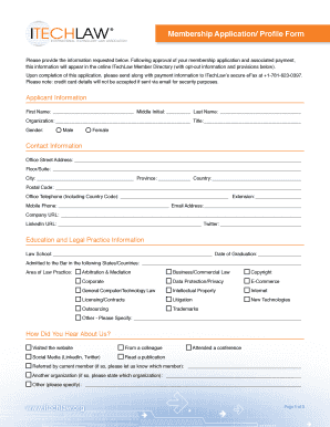 ITechLaw Membership Application Form
