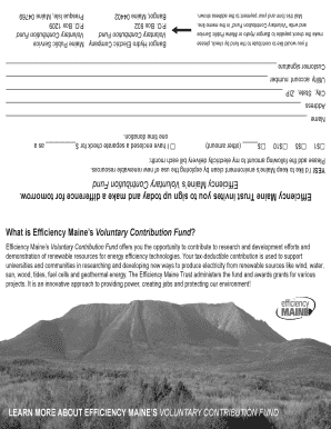 Efficiency Maine Voluntary Contribution Fund Form