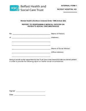 Patient Social Circumstances Report
