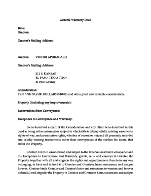General Warranty Deed