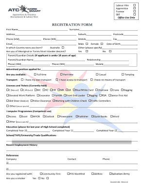 Australian Labour Hire Registration Form