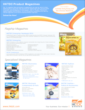 HKTDC Magazine Subscription Form