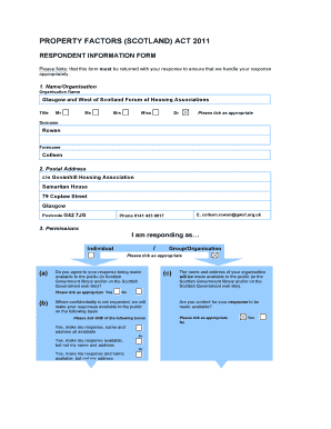 Respondent Information Form