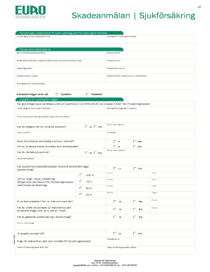 Swedish Insurance Claim Form
