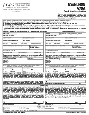 Credit Card Application Form