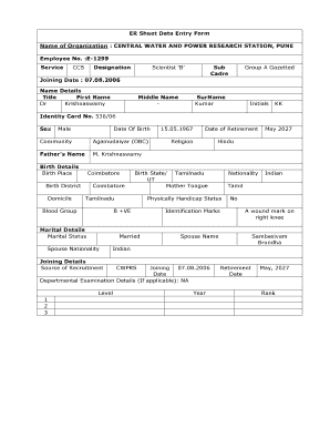 Employee Data Entry Form