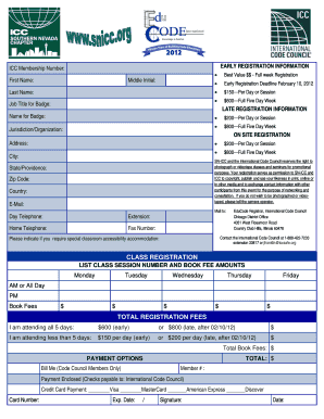 ICC Event Registration Form