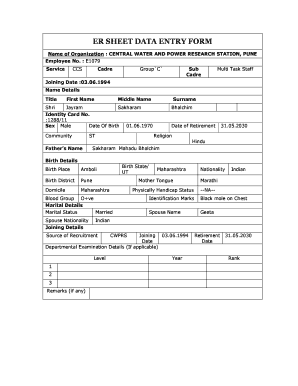 Employee Data Entry Form