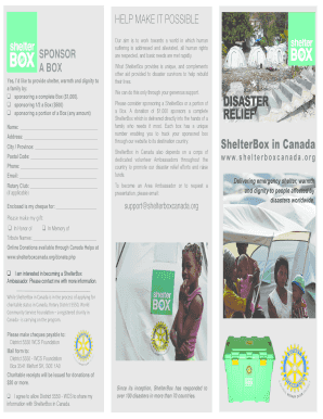 ShelterBox Donation Form
