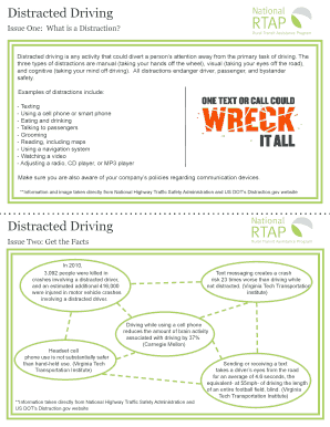 Distracted Driving Training Form