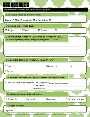 Modèle de lettre d'invitation