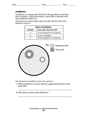 Antibiotics Lab Activity