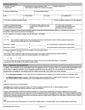 Employer Transition Plan Form